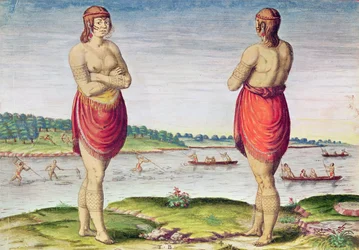 Admiranta Narratio..., Nobile donna di Secota, Virginia (pagina 51), 1585-1588